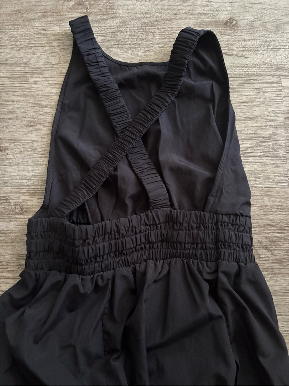 a new day Black Crossback Smocked-Waist Midi Dress - Picture 4 of 5